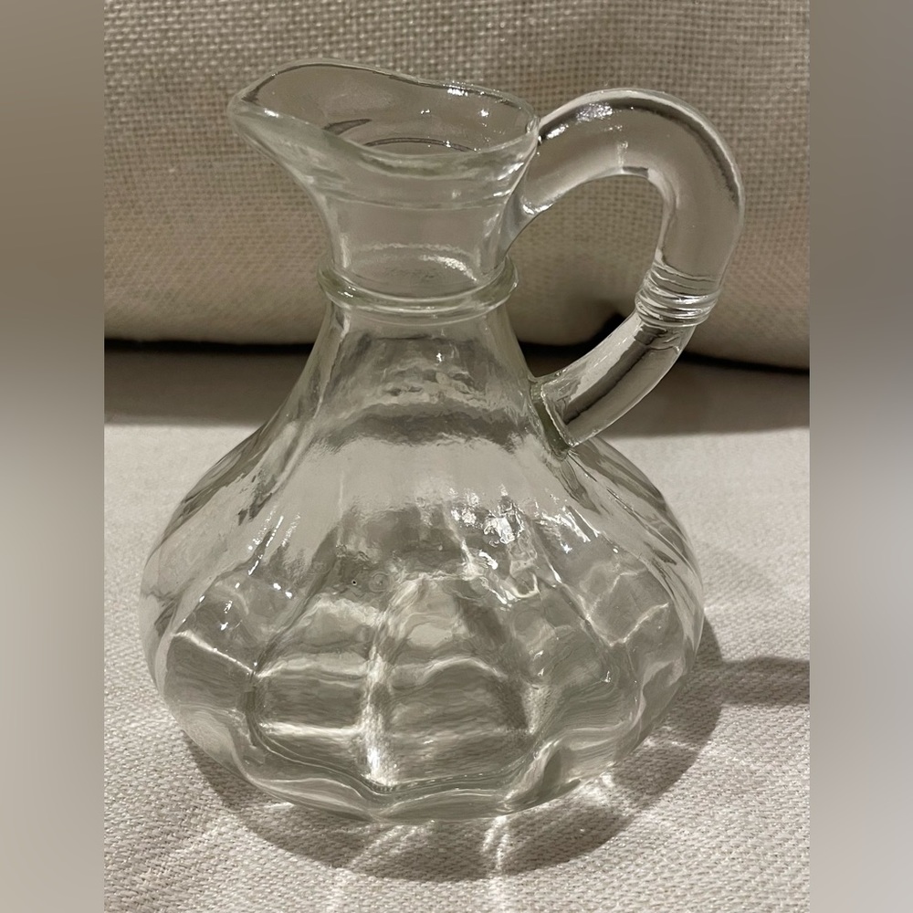ANCHOR HOCKING Optic Design Vintage Glass Cruet